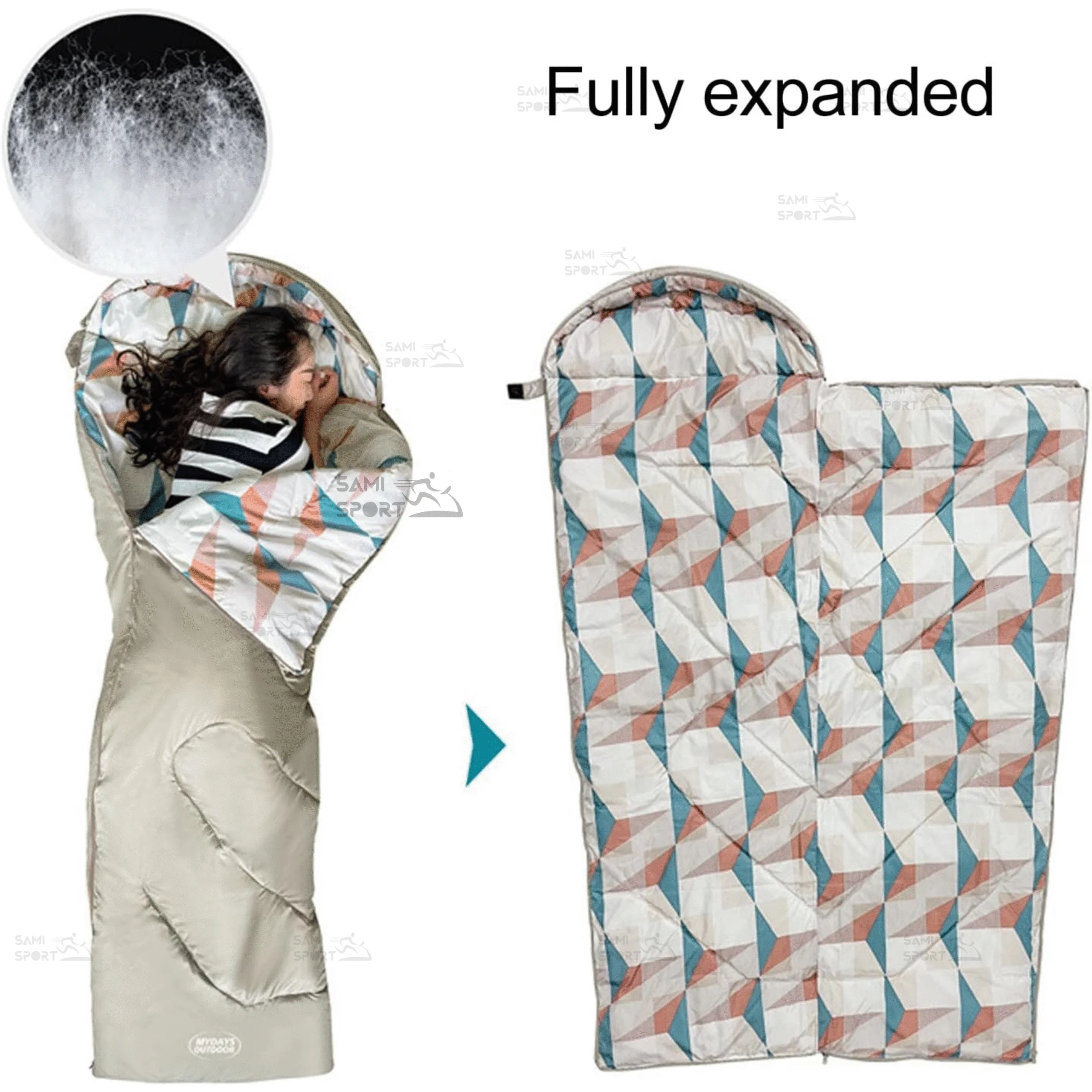 Sac de Couchage Camouflage Ver - HY25563