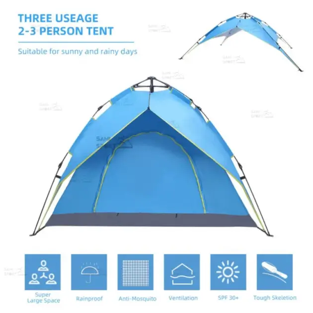 Tente de Camping Instantanée pour 2-4 Personnes - HY25568